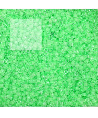 MIYUKI DELICA 11/0 5.2G VIAL LIGHT GREEN LUMINOUS NEON COLOR