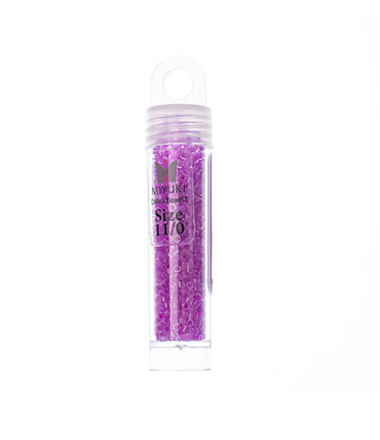 MIYUKI DELICA 11/0 5.2G VIAL PLUM CRAZY LUMINOUS NEON COLOR