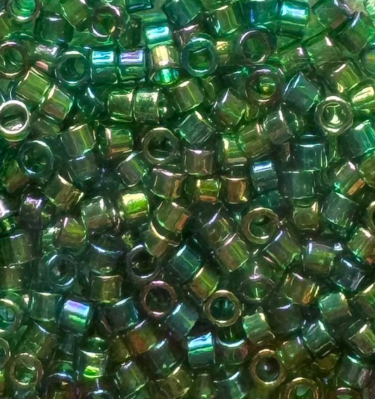 Delica size 8/0 Dark opal green